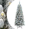 vidaXL Uměl&yacute; v&aacute;nočn&iacute; stromeček B&iacute;l&aacute; 210 cm PVC, plast, ocel a PE