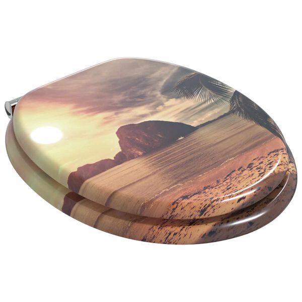 vidaXL Toaletn&iacute; sed&aacute;tko s tlumen&yacute;m zav&iacute;r&aacute;n&iacute;m Oranžov&aacute; 44 x 38 cm