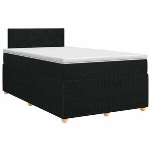 vidaXL Postel boxspring s matrac&iacute; s čelo Čern&aacute; 120 x 200 cm Textil