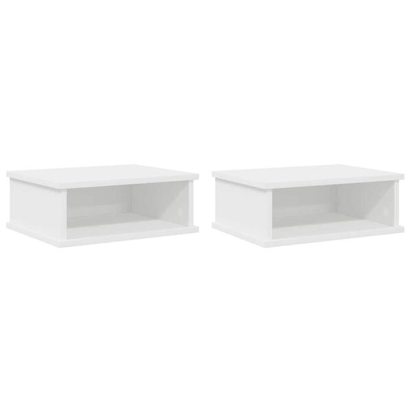 vidaXL Nočn&iacute; stolek 2 pcs B&iacute;l&aacute; 40 x 31 x 15 cm kompozitn&iacute; dřevo