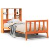 vidaXL Postel s knihovnou bez matrace hněd&aacute; 75 x 190 cm masivn&iacute; dřevo