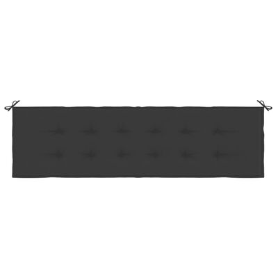 vidaXL Poduška na zahradní lavici černá 180x50x3 cm oxfordská látka
