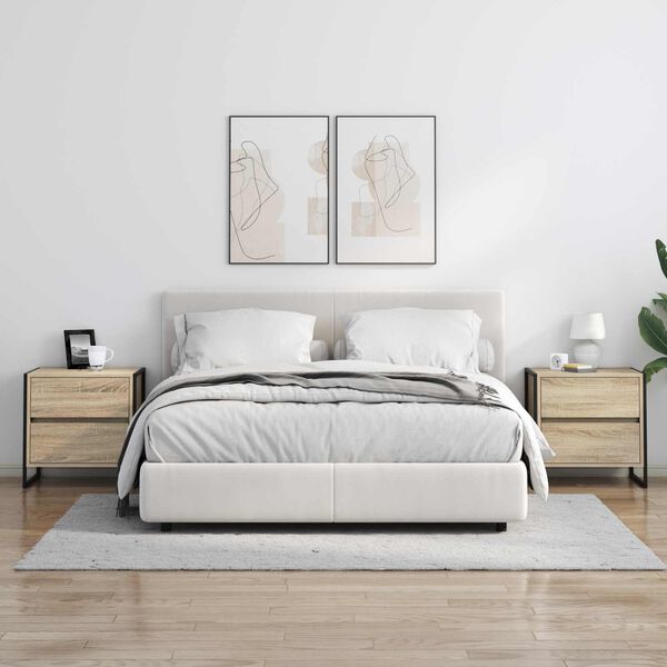 vidaXL Nočn&iacute; stolek Sonoma 50 x 39.5 x 50 cm kompozitn&iacute; dřevo