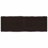 vidaXL Stoln&iacute; deska tmavě hněd&aacute; 120x40x(2-4)cm o&scaron;etřen&yacute; dub živ&aacute; hrana