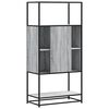 vidaXL Skříň highboard šedá sonoma 68x35x139cm kompozitní dřevo a kov