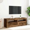 vidaXL TV stolek s LED old wood 120 x 35 x 40 cm kompozitní dřevo