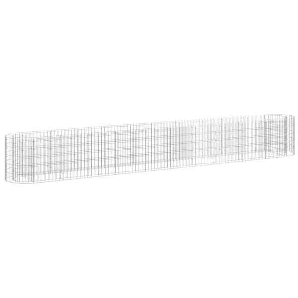 vidaXL Gabionový vyvýšený záhon pozinkované železo 400 x 50 x 50 cm