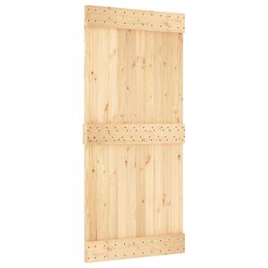 vidaXL Posuvn&eacute; dveře NARVIK Přirozen&aacute; a čern&aacute; 100 x 210 cm (213,5 cm)