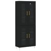 vidaXL Skř&iacute;ň highboard čern&aacute; 69,5 x 34 x 180 cm kompozitn&iacute; dřevo