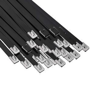 vidaXL Kabelov&aacute; vazba 250 ks 7,9 x 600 mm Čern&aacute;