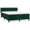 vidaXL Box spring postel s matrac&iacute; tmavě zelen&aacute; 140x190 cm samet
