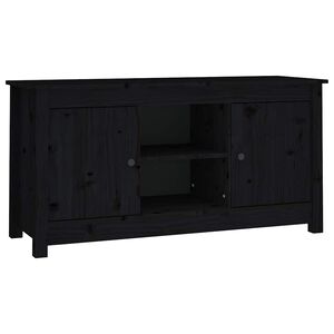 vidaXL TV skř&iacute;ňka čern&aacute; 103 x 36,5 x 52 cm masivn&iacute; borov&eacute; dřevo