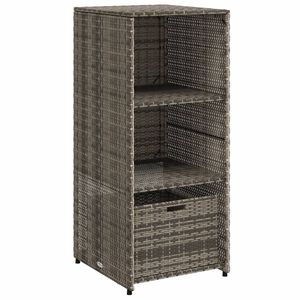 vidaXL Zahradn&iacute; &uacute;ložn&aacute; skř&iacute;ň &scaron;ed&aacute; 50 x 55 x 115 cm polyratan