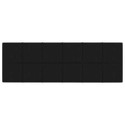 vidaXL Nástěnné panely 12 ks černé 90 x 30 cm textil 3,24 m²
