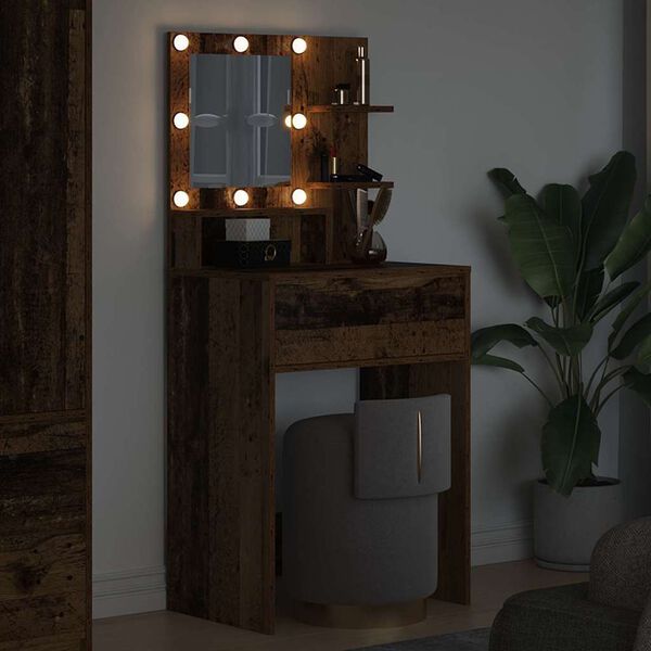 vidaXL Toaletn&iacute; stolky do ložnice Star&eacute; dřevo 80 x 39,6 x 135 cm