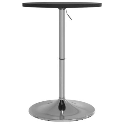 vidaXL Barový stůl černý 50x50x90 cm kompozitní dřevo chromovaná ocel