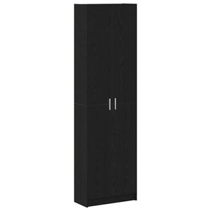 vidaXL &Scaron;atn&iacute; skř&iacute;ň Čern&yacute; dub 55 x 25 x 189 cm Kompozitn&iacute; dřevo