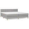 vidaXL Box spring postel s matrac&iacute; světle &scaron;ed&aacute; 200 x 200 cm textil