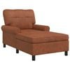 vidaXL Chaise Lounge Hněd&aacute; Uměl&aacute; kůže 91 x 157 x 91 cm