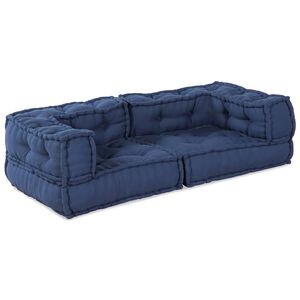 vidaXL Modulov&aacute; pohovka 3 ks Textil Indigo 140 x 70 x 36 cm