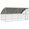 vidaXL Klec pro slepice s 1 dv&iacute;řky 2 ks Stř&iacute;brn&aacute; 400x200x200 cm