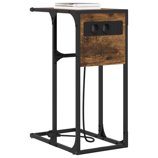 vidaXL Noční skříňka Kouřový dub 41,5 x 26 x 60,5 cm kompozitní dřevo