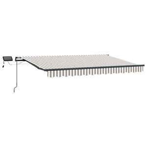 vidaXL Stahovac&iacute; mark&yacute;za Světle &scaron;ed&aacute; a b&iacute;l&aacute; 500 &times; 350 cm