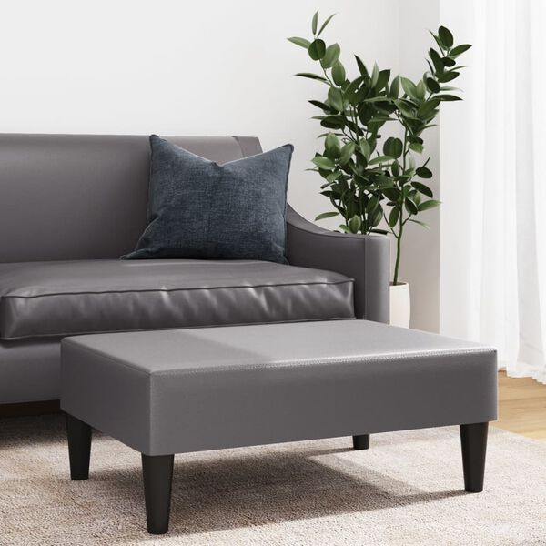 vidaXL Podnožka šedá 77 x 55 x 31 cm umělá kůže