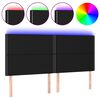 vidaXL Čelo postele s LED čern&eacute; 180x5x118/128 cm textil