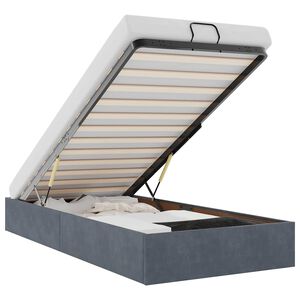 vidaXL Osmansk&yacute; r&aacute;m postele bez matrace tmavě &scaron;ed&aacute; 80x200 cm samet