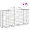 vidaXL Klenut&eacute; gabionov&eacute; ko&scaron;e 13ks 200x30x100/120cm pozinkovan&eacute; železo