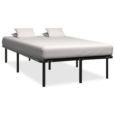 vidaXL Rám postele černý kov 140 x 200 cm