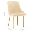 vidaXL J&iacute;deln&iacute; židle 6 ks kr&eacute;mov&eacute; samet
