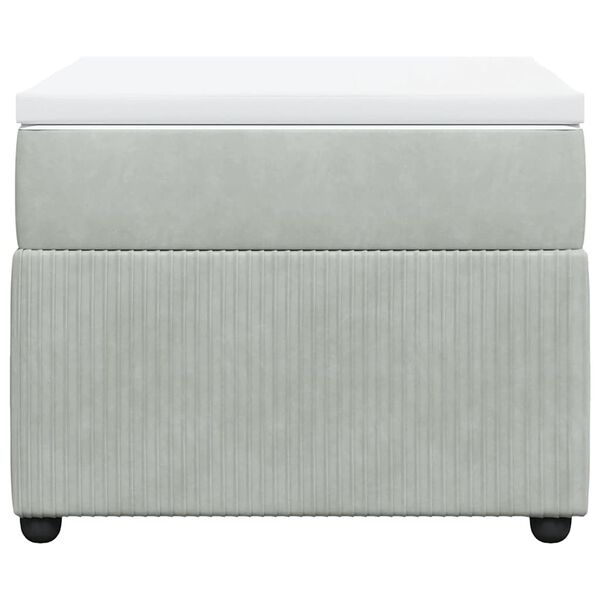 vidaXL Box spring postel s matrac&iacute; světle &scaron;ed&aacute; 100x200 cm samet