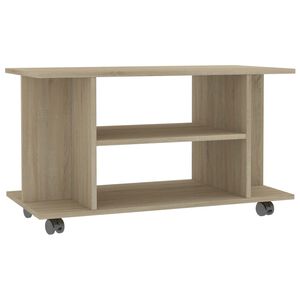 vidaXL TV stolek s kolečky dub sonoma 80 x 40 x 45 cm kompozitn&iacute; dřevo