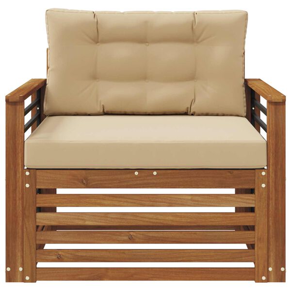 vidaXL Venkovn&iacute; pohovkov&aacute; souprava Masivn&iacute; ak&aacute;ciov&eacute; dřevo a polyester