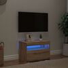 vidaXL TV stolek s LED dub artisan 60 x 35 x 40 cm kompozitn&iacute; dřevo