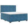 vidaXL Postel boxspring s matrac&iacute; s čelo Modr&aacute; 180 x 200 cm Samet