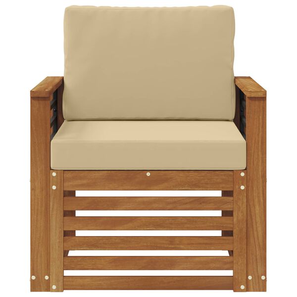 vidaXL Venkovn&iacute; pohovkov&aacute; souprava Masivn&iacute; ak&aacute;ciov&eacute; dřevo a polyester