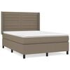 vidaXL Box spring postel s matrac&iacute; taupe 140x200 cm textil