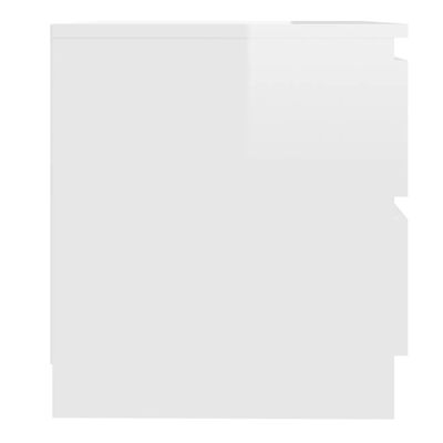 vidaXL Noční stolky 2 ks bílé vysoký lesk 50x39x43,5 cm dřevotříska