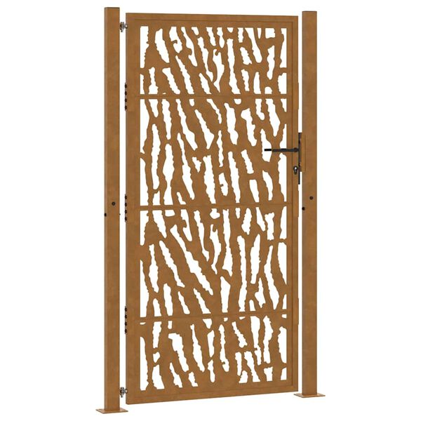 vidaXL Zahradn&iacute; br&aacute;na 100 x 200 cm odoln&aacute; ocel s motivem stopy