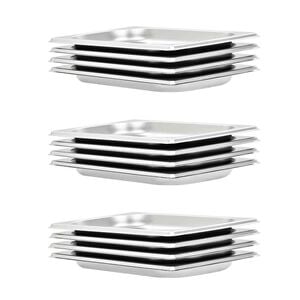 vidaXL Gastron&aacute;doby 12 ks GN 1/4 20 mm nerezov&aacute; ocel