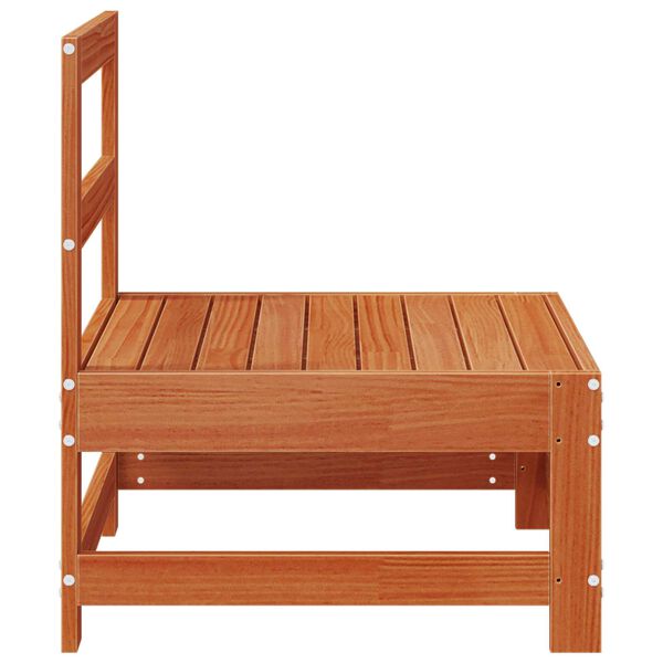 vidaXL Středn&iacute; pohovka do zahrady Masivn&iacute; borovice Voskově Hněd&aacute;