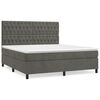 vidaXL Box spring postel s matrac&iacute; tmavě &scaron;ed&aacute; 180x200 cm samet