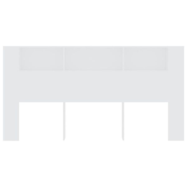 vidaXL Čelo postele s &uacute;ložn&yacute;m prostorem b&iacute;l&eacute; 200 x 18,5 x 104,5 cm