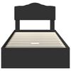 vidaXL Postel s &uacute;ložn&yacute;m prostorem Čern&aacute; 100 x 200 cm kompozitn&iacute; dřevo