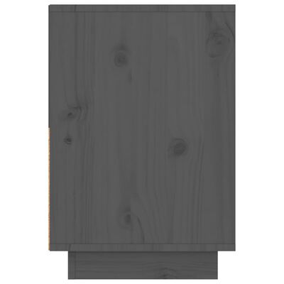 vidaXL Noční stolek šedý 60 x 34 x 51 cm masivní borové dřevo