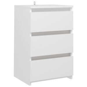 vidaXL Nočn&iacute; skř&iacute;ňka b&iacute;l&aacute; 40 x 35 x 62,5 cm kompozitn&iacute; dřevo