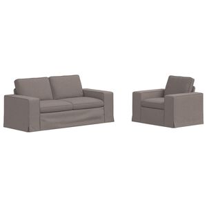 vidaXL Pohovka 2 pcs Taupe